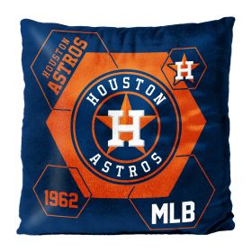 Astros OFFICIAL MLB "Connector" Double Sided Velvet Pillow; 16" x 16"
