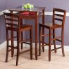 Halo 3pc Pub Table Set with 2 Ladder Back Stools