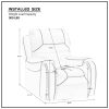 Faux Leather Reclining Sofa Couch Single Chair for Living Room Grey