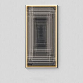Modern Light Luxury Wall Abstract With Light Hanging Picture (Option: I-40X80CM-Black Frame)