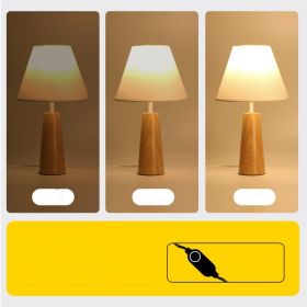 Solid Wood Lamp Bedroom Head Of Bed (Option: Warmlight third dimmerbulb)