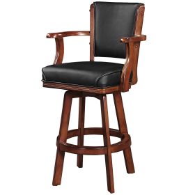 SWIVEL BARSTOOL WITH ARMS (Style: CHESTNUT)