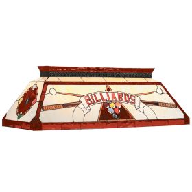 44" TIFFANY BILLIARD LIGHT (Style: RED)