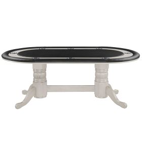 84" TEXAS HOLD'EM GAME TABLE (Style: ANTIQUE WHITE)