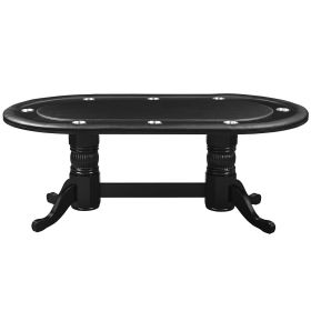 84" TEXAS HOLD'EM GAME TABLE (Style: BLACK)