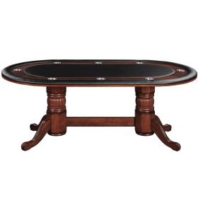 84" TEXAS HOLD'EM GAME TABLE (Style: CHESTNUT)