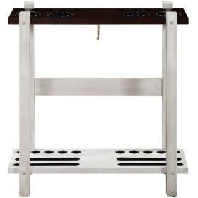 STRAIGHT FLOOR CUE RACK (Style: ANTIQUE WHITE)