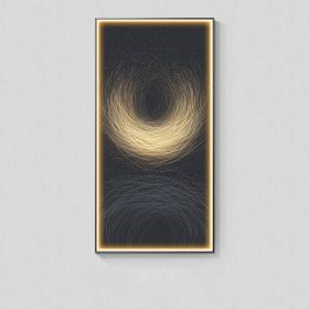 Modern Light Luxury Wall Abstract With Light Hanging Picture (Option: C-60X120CM-Black Frame)